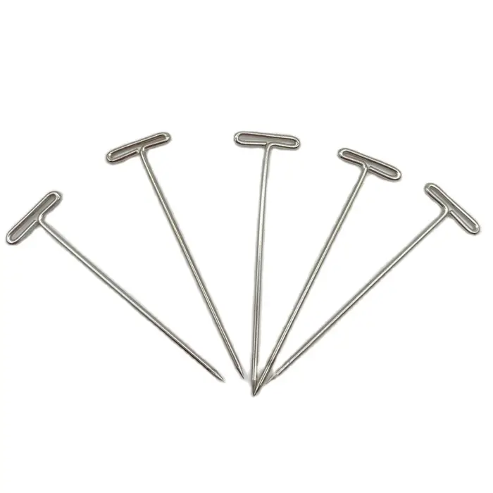50 épingles en forme de T de 5,1 cm de longueur pour la fabrication de perruques