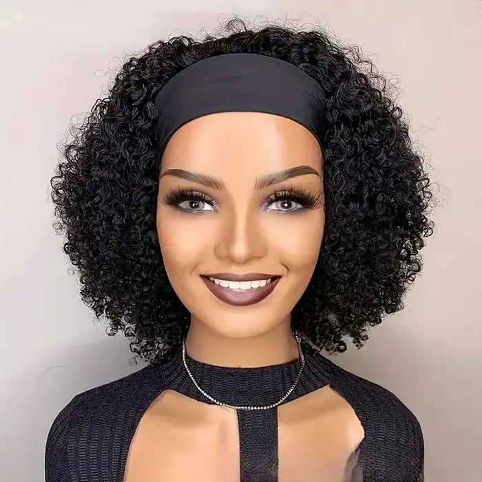 Perruque Brésilienne Naturelle Remy Crépue Bouclée