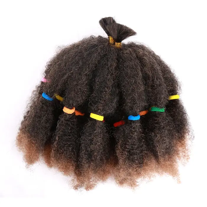 Afro crépus Marley tressage printemps torsion Crochet cheveux Extensions en vrac Faux Locs naturel noir Ombre tresses synthétiques pour les femmes