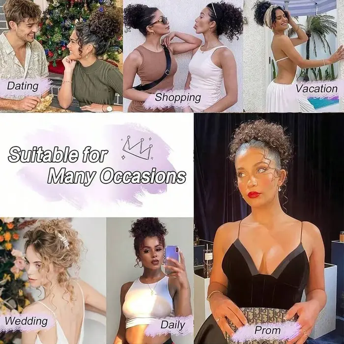 Extensions de chignon bouclé désordonné