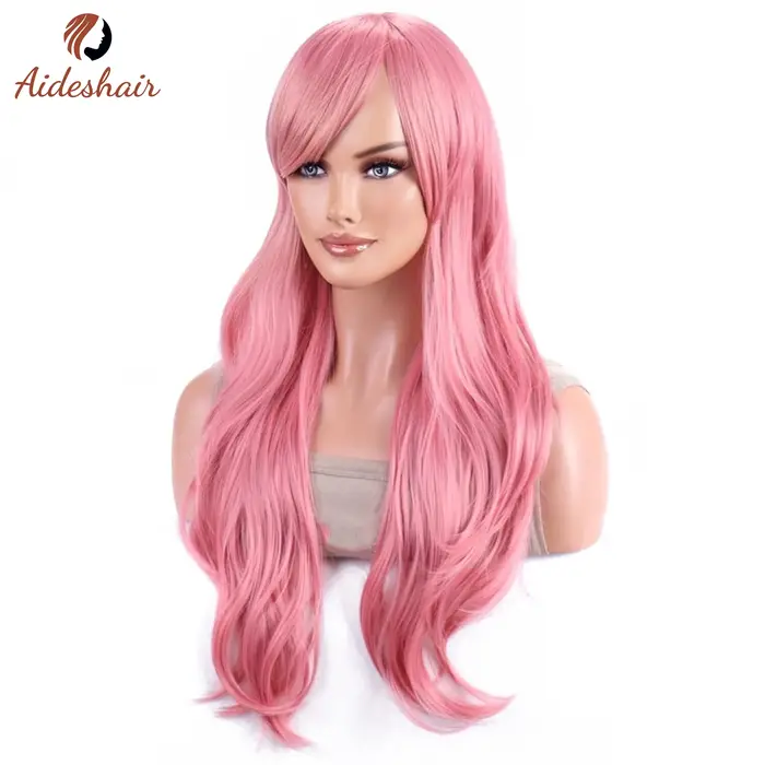 Aideshair perruque synthétique perruques de mode 28 "70 cm de long cheveux bouclés ondulés résistant à la chaleur