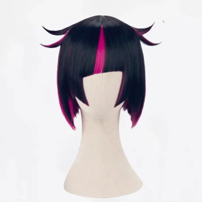 Lilia Vanrouge Cosplay perruque noir violet mixte court résistant à la chaleur cheveux synthétiques Halloween fête