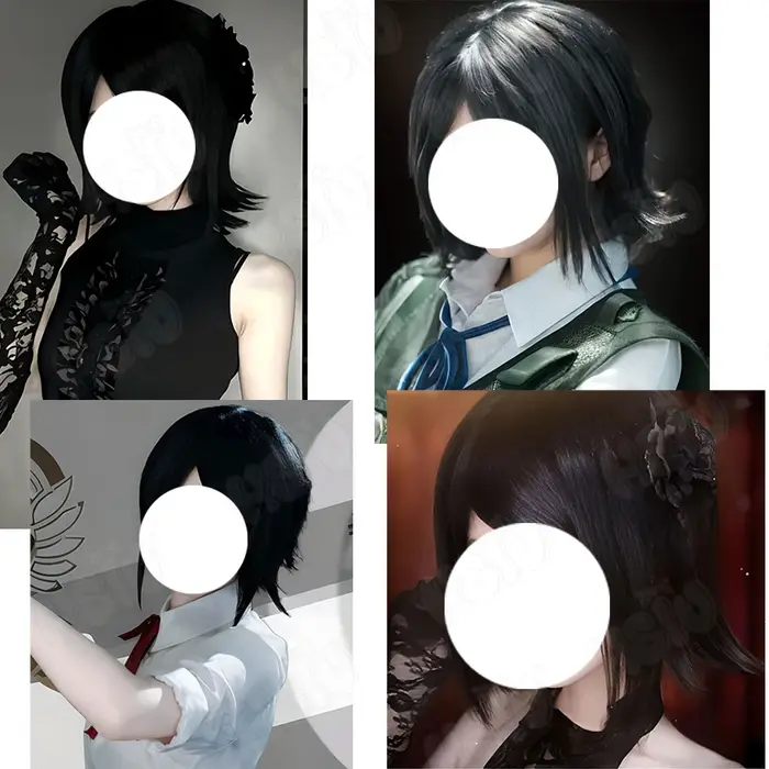 Ikusaba Mukuro Cosplay perruque fibre synthétique