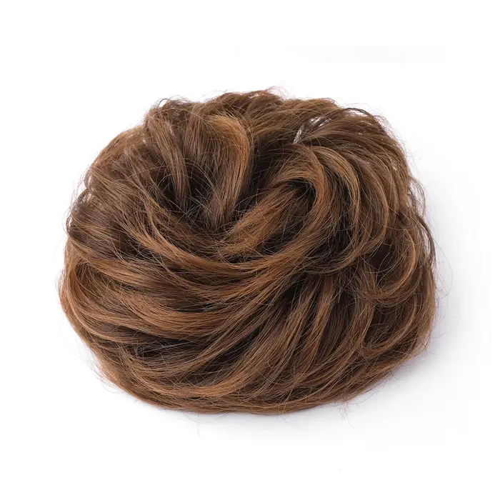 Grand Chignon désordre morceau de cheveux ondulés bouclés chouchous synthétique Chignon queue de che