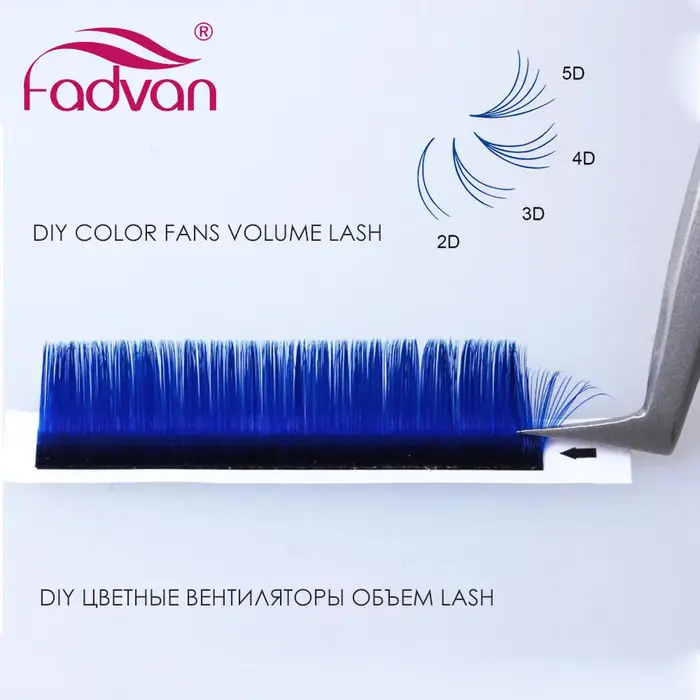 Extensions de cils Fadvan colorées à éventail facile