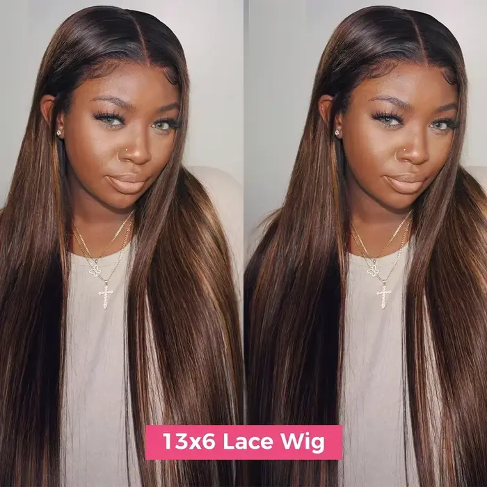 FB 30 perruques droites 100% cheveux humains 42 pouces mettre en évidence la couleur 13x6 HD Transpa