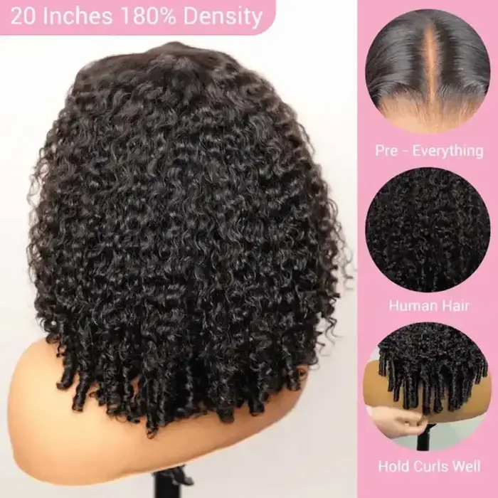 250% densité birman bouclés perruque de cheveux humains 13x4 HD Transparent dentelle frontale perruq