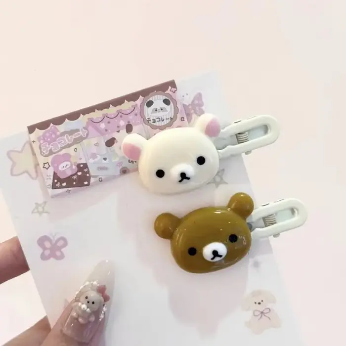 Rilakkuma pinces à cheveux pour filles Kawaii Relax ours épingle à cheveux femmes frange épingle à c