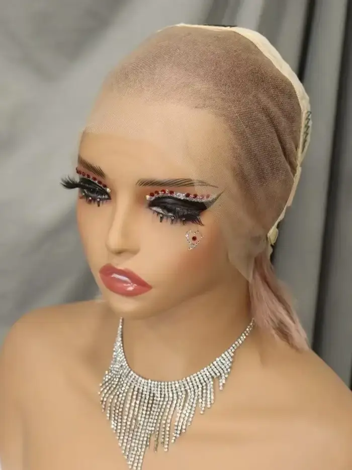 Perruque Bob Rose en Cheveux Humains