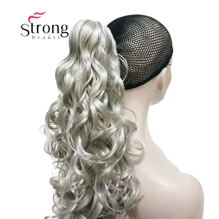 32 "clip synthétique bouclé en griffe cordon queue de cheval Extension de cheveux postiche