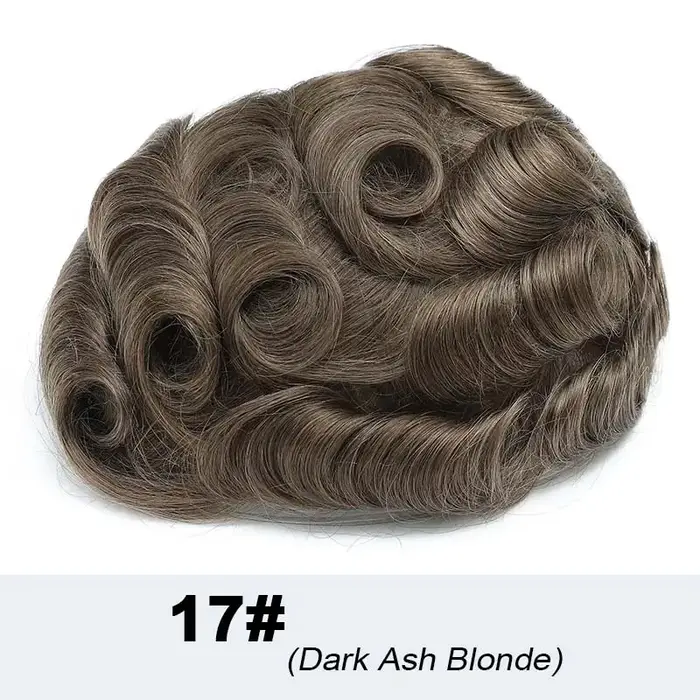 Premier suisse dentelle toupet Ultra délicat AIR-Lace mâle prothèse de cheveux 80% densité homme perruque pleine dentell