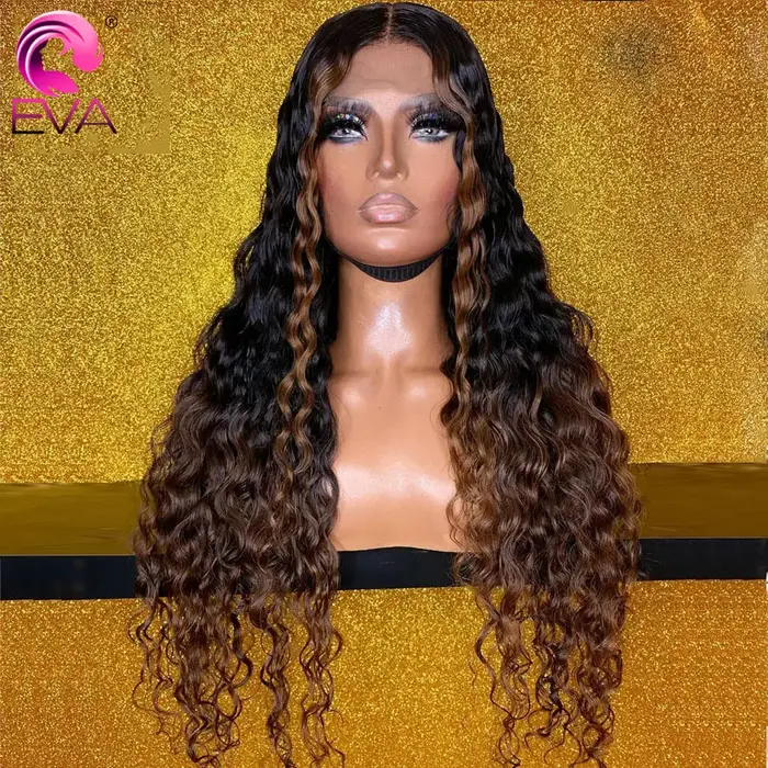 Perruques Lace Front Eva Hair Highlight colorées pour femmes