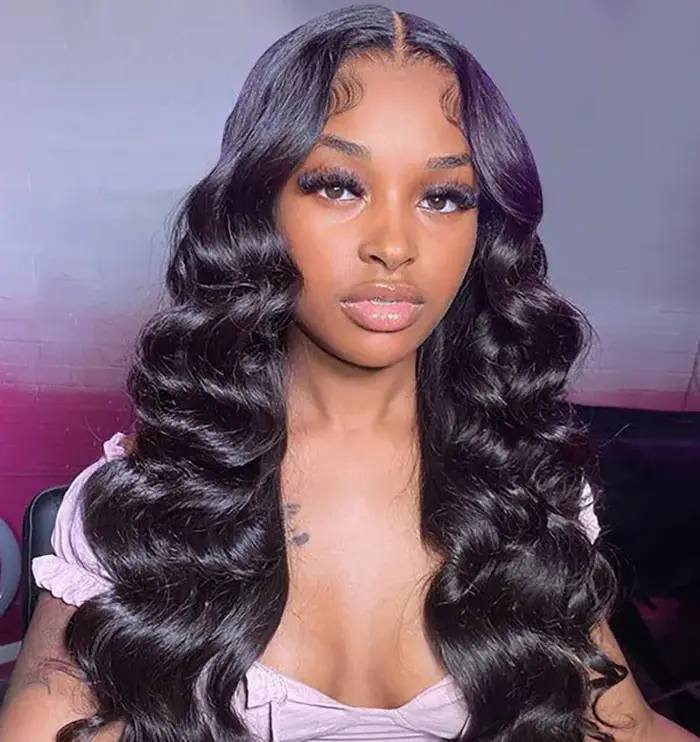 Perruque Lace Front Wig Body Wave transparente-ISEE Hair Wear Go, perruques frontales de cheveux hum