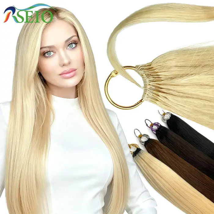 RSEIO plume nouvelles extensions de cheveux droite naturel réel