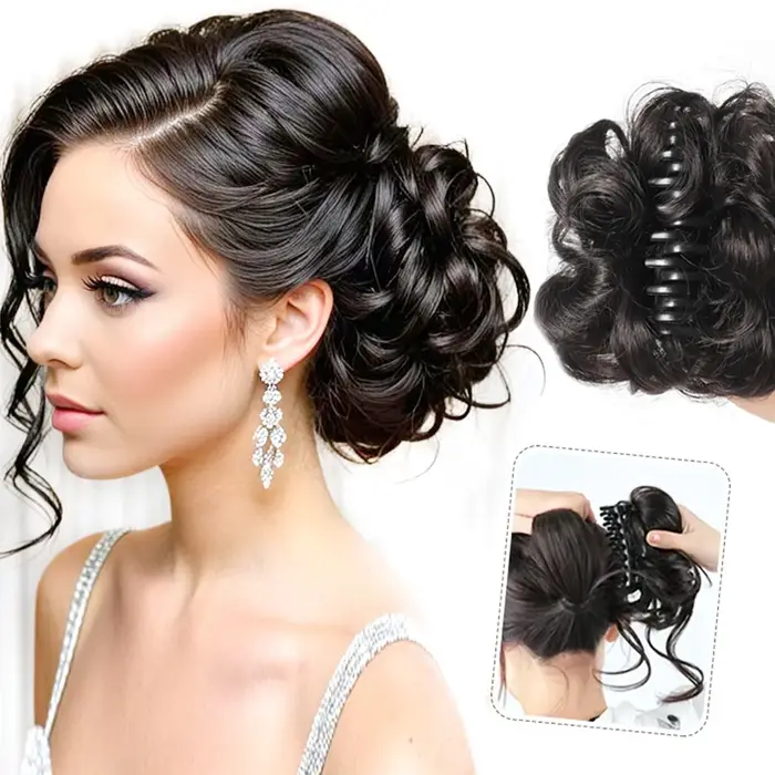 Chignon synthétique à griffes pour femmes