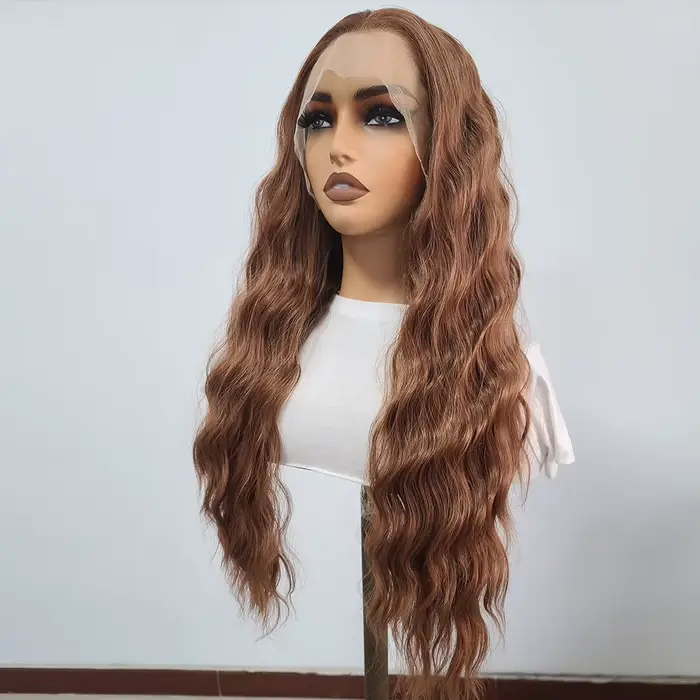 AIMEYA synthétique dentelle avant perruques pour femmes délié naturel cheveux synthétiques dentelle 