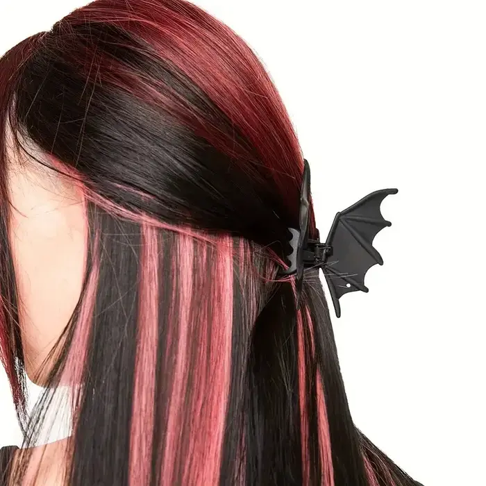 Pince à cheveux chauve-souris noire mate