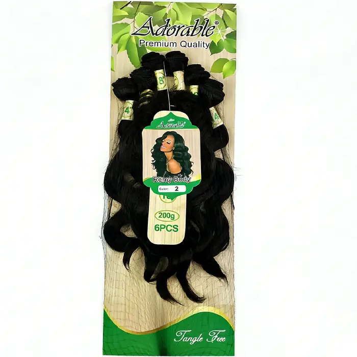 Adorables tissages et mélange de cheveux synthétiques