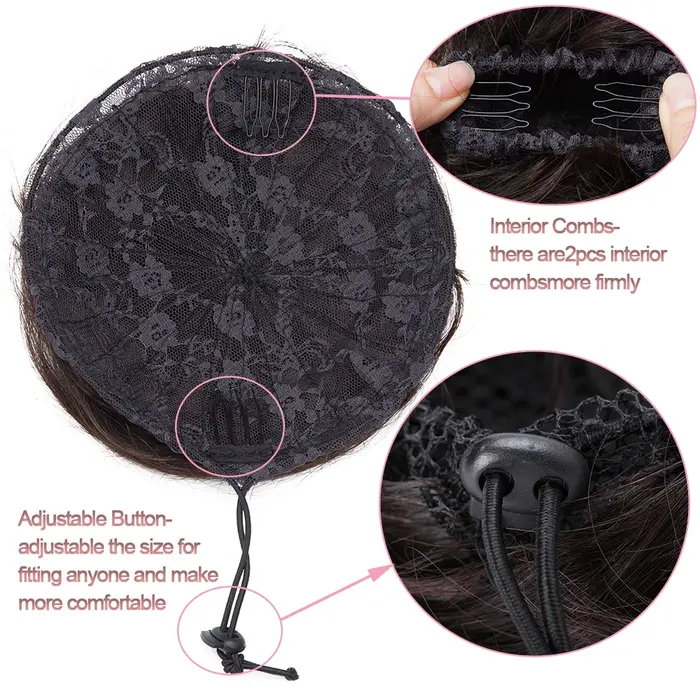SEGO 100% Extension de Chignon de cheveux humains Donut