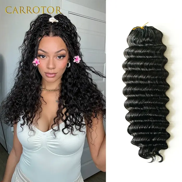 Extensions de cheveux humains 100% naturels Deep Wave