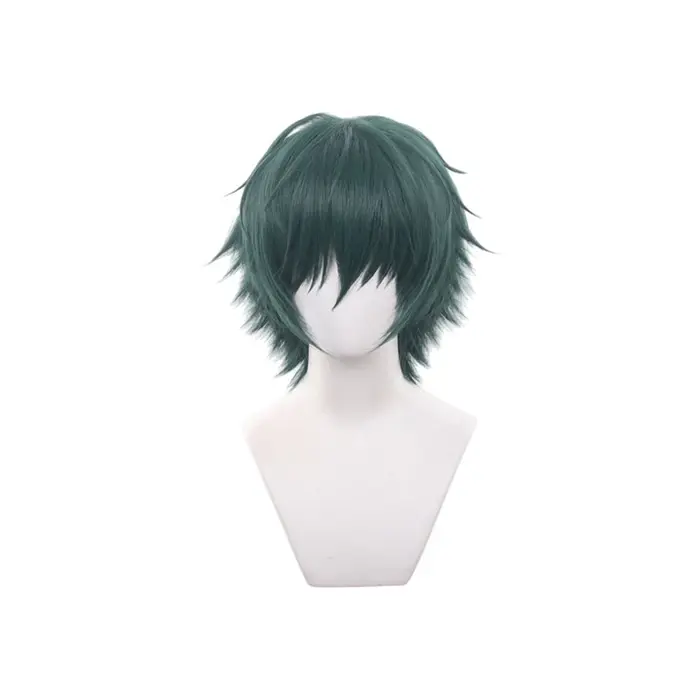 Perruque de Cosplay synthétique Maki Zenin, cheveux courts et lisses, vert foncé, pour Festival Frie