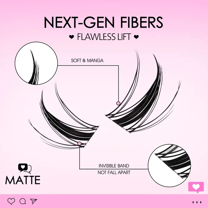 Kit de Cils en Grappes QIUNING Manga