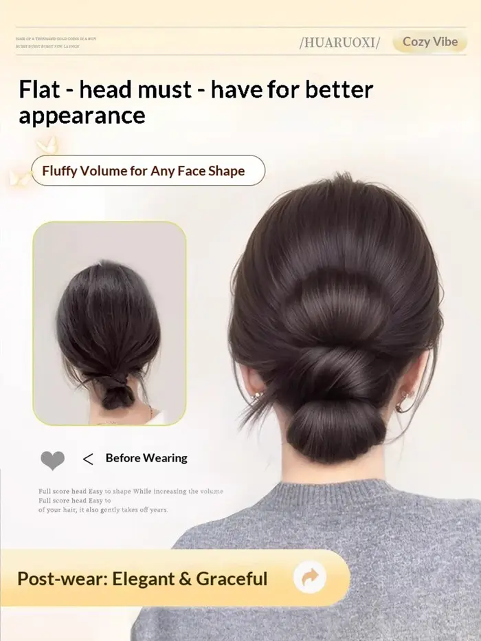 1 pièce Chignon synthétique avec pince à nœud