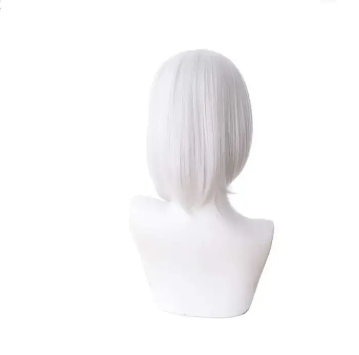 Perruque Cosplay Courte et Droite pour Femme