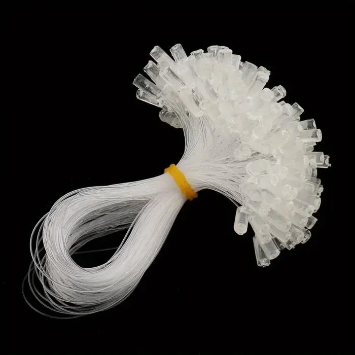 100 pièces de micro-anneaux transparents à boucle