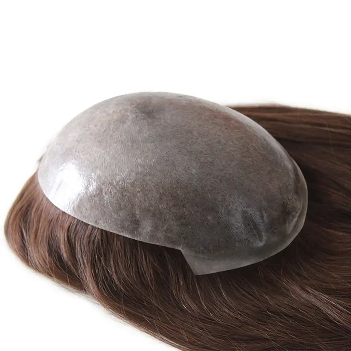 Perruque de base de peau de Topper de cheveux pour des femmes, postiches de cheveux Remy, toupet de 