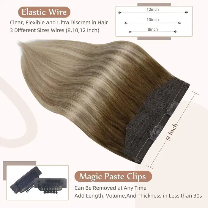 Extensions capillaires Full Shine Fish Line pour femmes