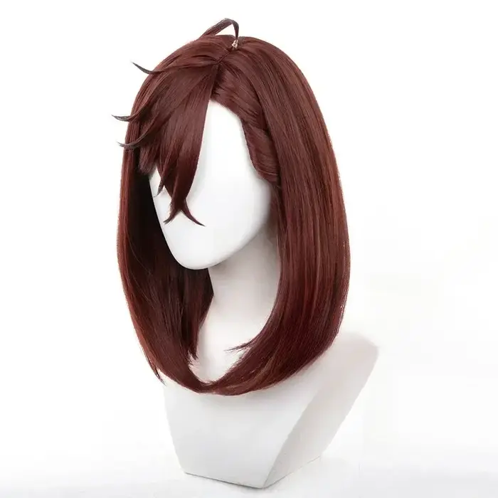Perruque de Cosplay Anime Momo Ayase, cheveux courts marron Dandadan, en Fiber résistante à la chaleur, pour fête d'halloween, pour filles et femmes