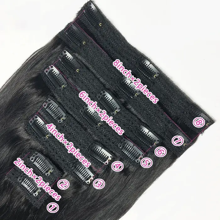 Extensions de cheveux à clipser