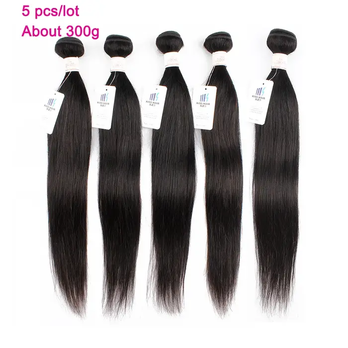 Extensions de cheveux naturels noirs Remy indiens