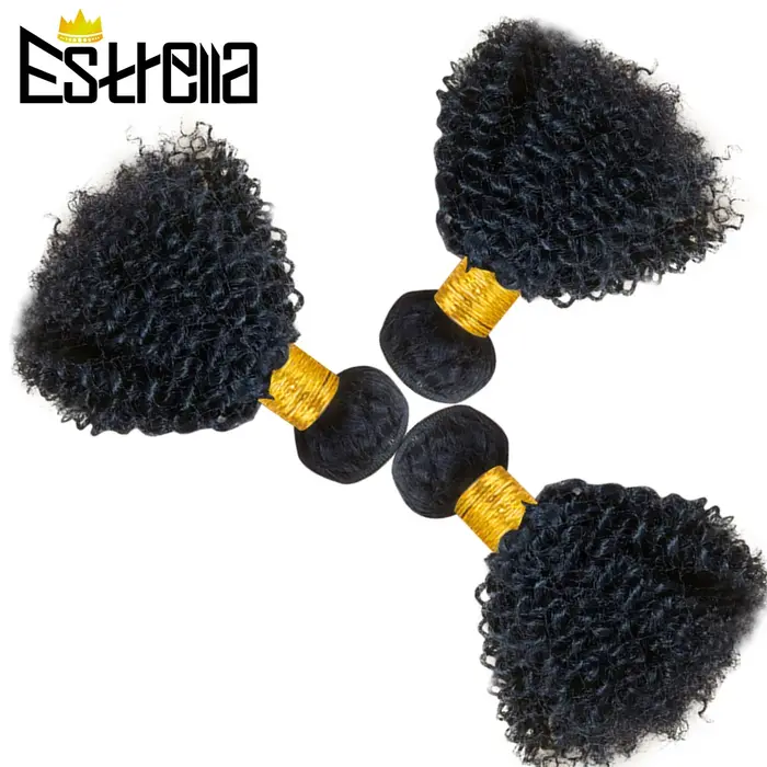 Afro crépus bouclés court Bundle offres de cheveux humains brésilien Remy