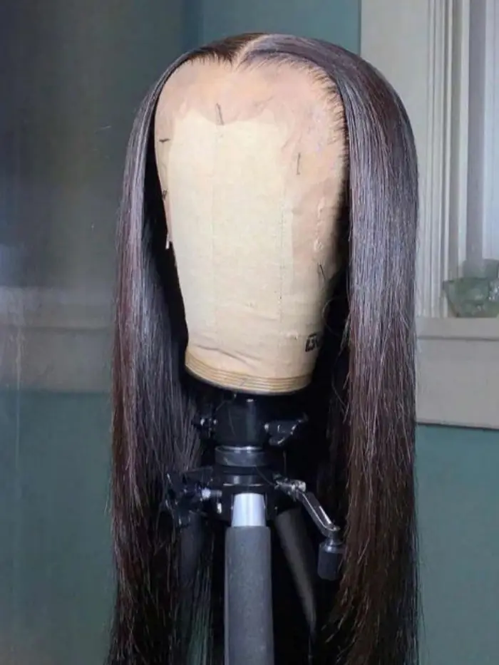 Perruques Lace Front sans colle Prêtes à Porter 13*4/13*6 Cheveux Humains Noirs Densité 250% Couleur Naturelle