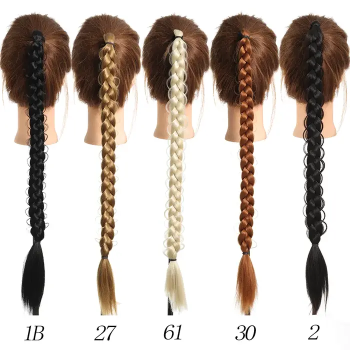 Extensions capillaires synthétiques tressées longues de 24 pouces pour femmes, accessoires capillaires en Fiber de haute température