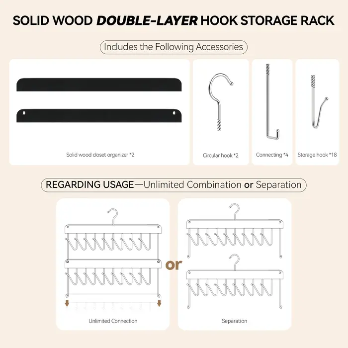Nouveau lot de 2 supports et cintres rotatifs pour extensions de cheveux et perruques