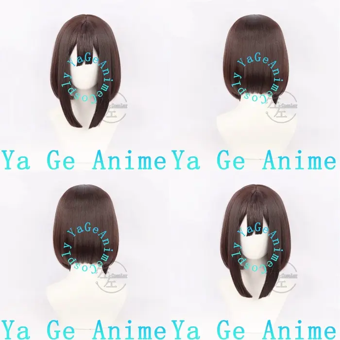 Pomni Cosplay Wig Bob avec dessus de tête réaliste pour Digital Circus