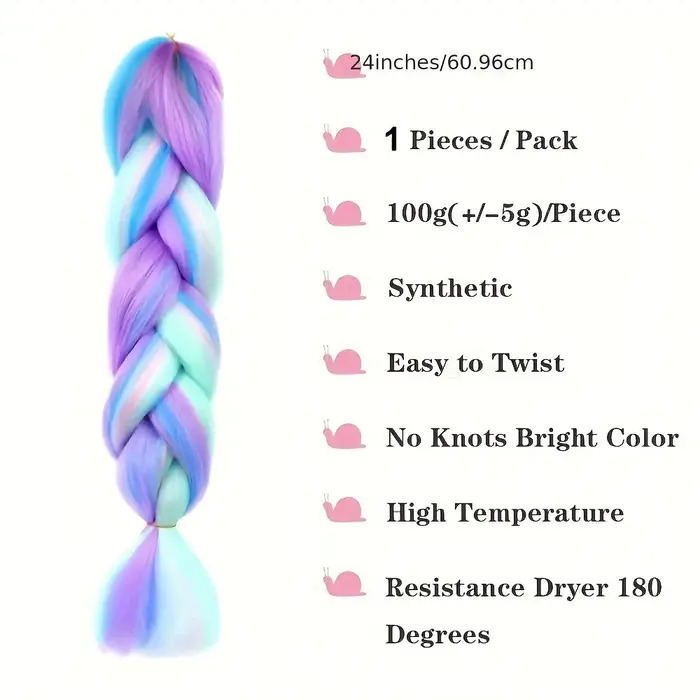 Tresses synthétiques longues de 24 pouces, 100g, extension capillaire au crochet