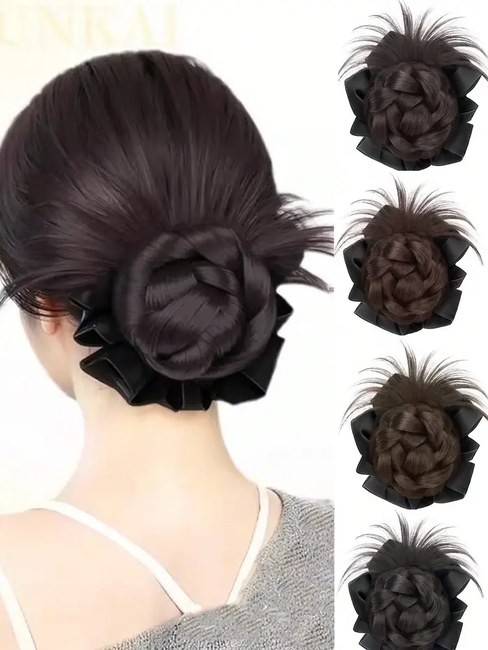 Perruque synthétique à clipser pour femme