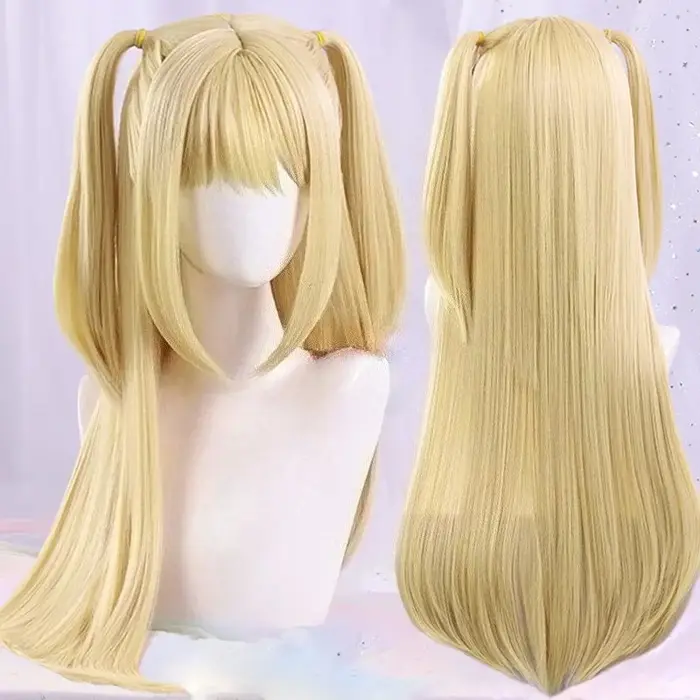 Cosplay perruque longue Style blond doré femmes