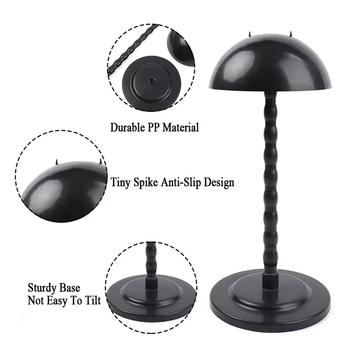 Support de perruque en plastique pliable