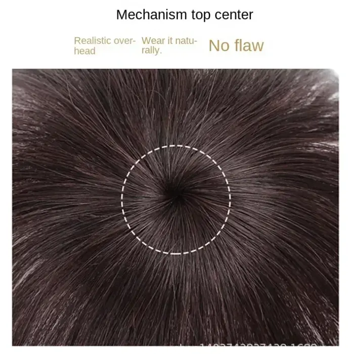 Postiche de cheveux humains Remy fabriquée à la Machine, 6x6CM, légère et respirante, pour femmes, r