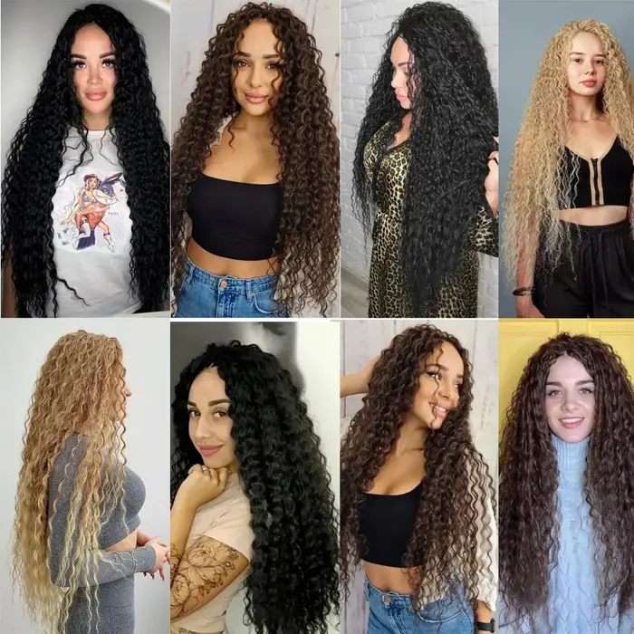 Extensions de cheveux synthétiques avec Closure