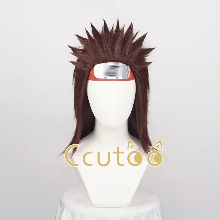 Ccutoo-Perruque de Cosplay en Cheveux Synthétiques, avec Bonnet, Vêtements de Sauna Rouge, Anime Cho