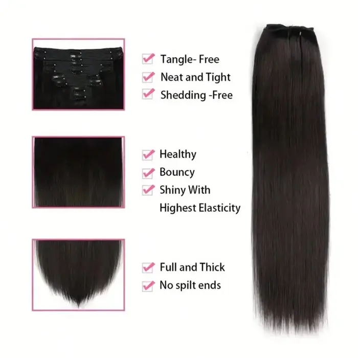 Extensions de cheveux à clipser