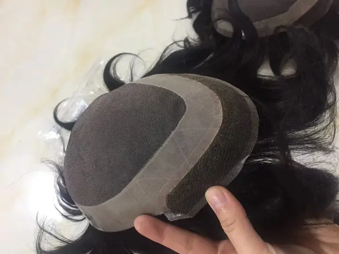 Toupet pour hommes Mono & NPU pièces de cheveux humains unités