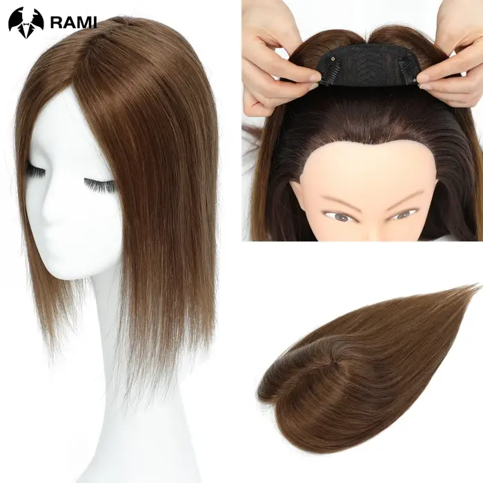 Postiche pour femmes, cheveux humains