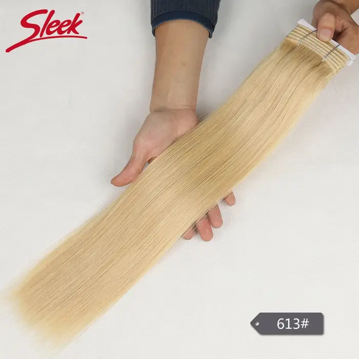 Extensions de cheveux humains naturels brésiliens lisses, double épaisseur, Remy, blond miel 613 6 #